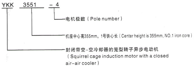 YKK系列(H355-1000)高压YKS4504-2三相异步电机西安泰富西玛电机型号说明